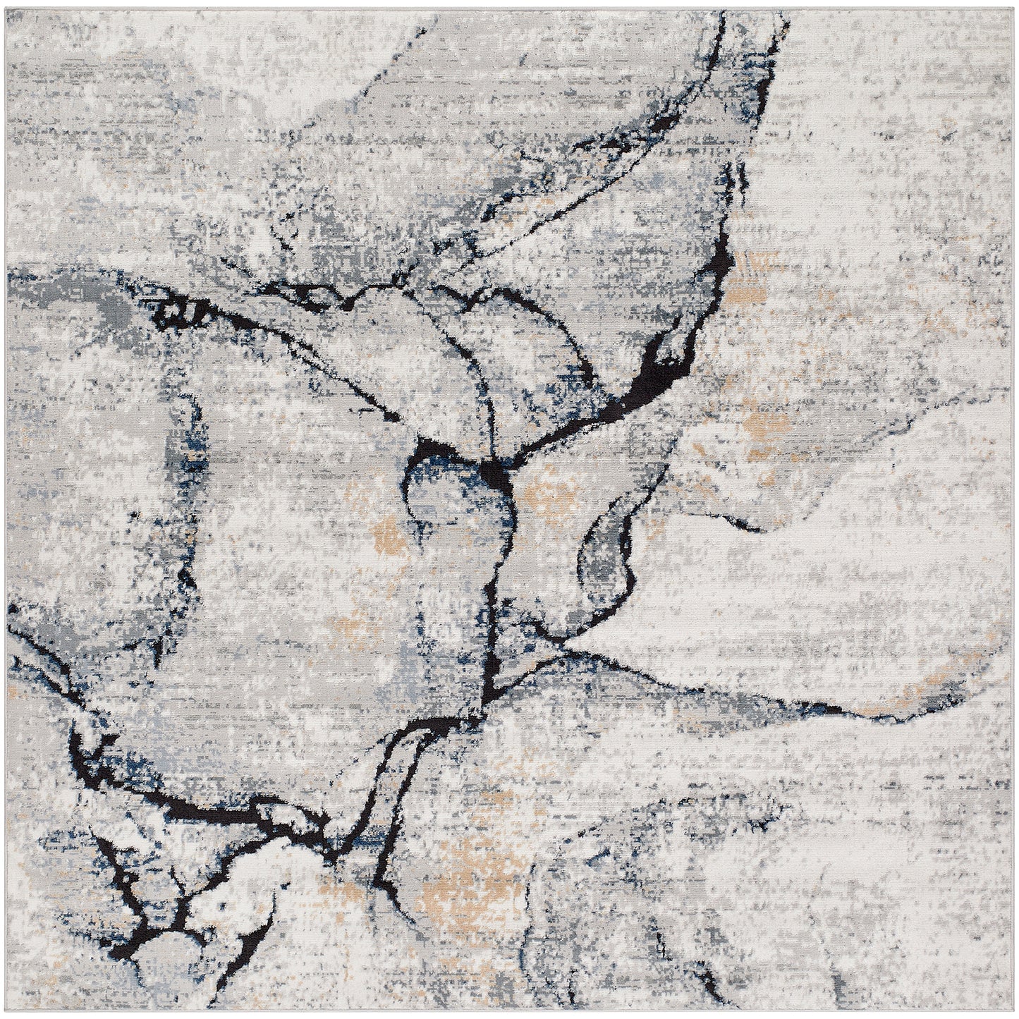 Jolie Grey Abstract Modern Marble Rug