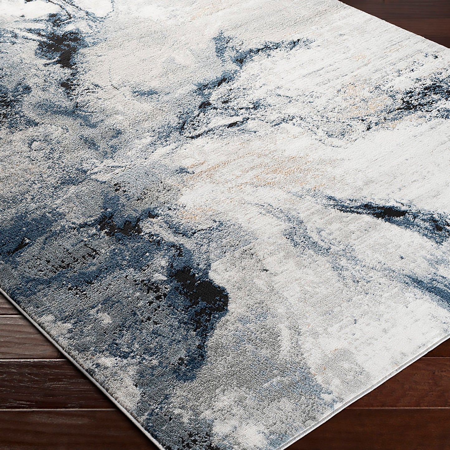 Jolie Grey Abstract Modern Marble Rug