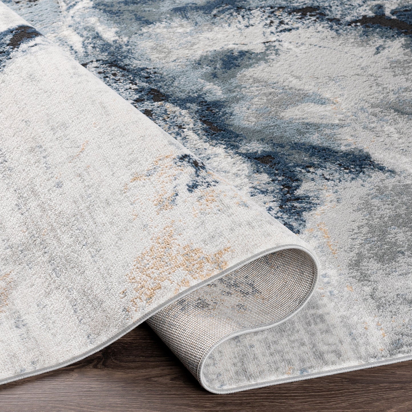 Jolie Grey Abstract Modern Marble Rug