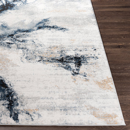 Jolie Grey Abstract Modern Marble Rug