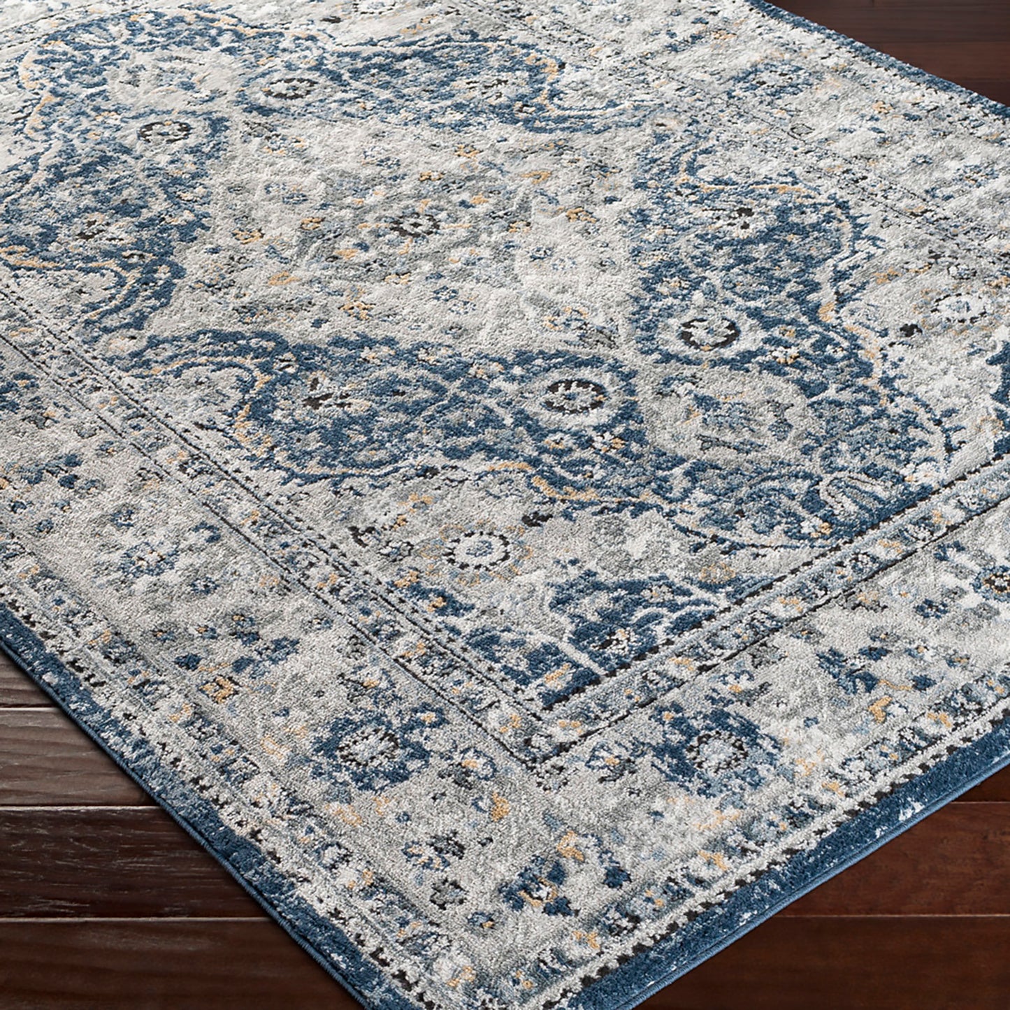 Jolie Blue Vintage Traditional Boho Rug