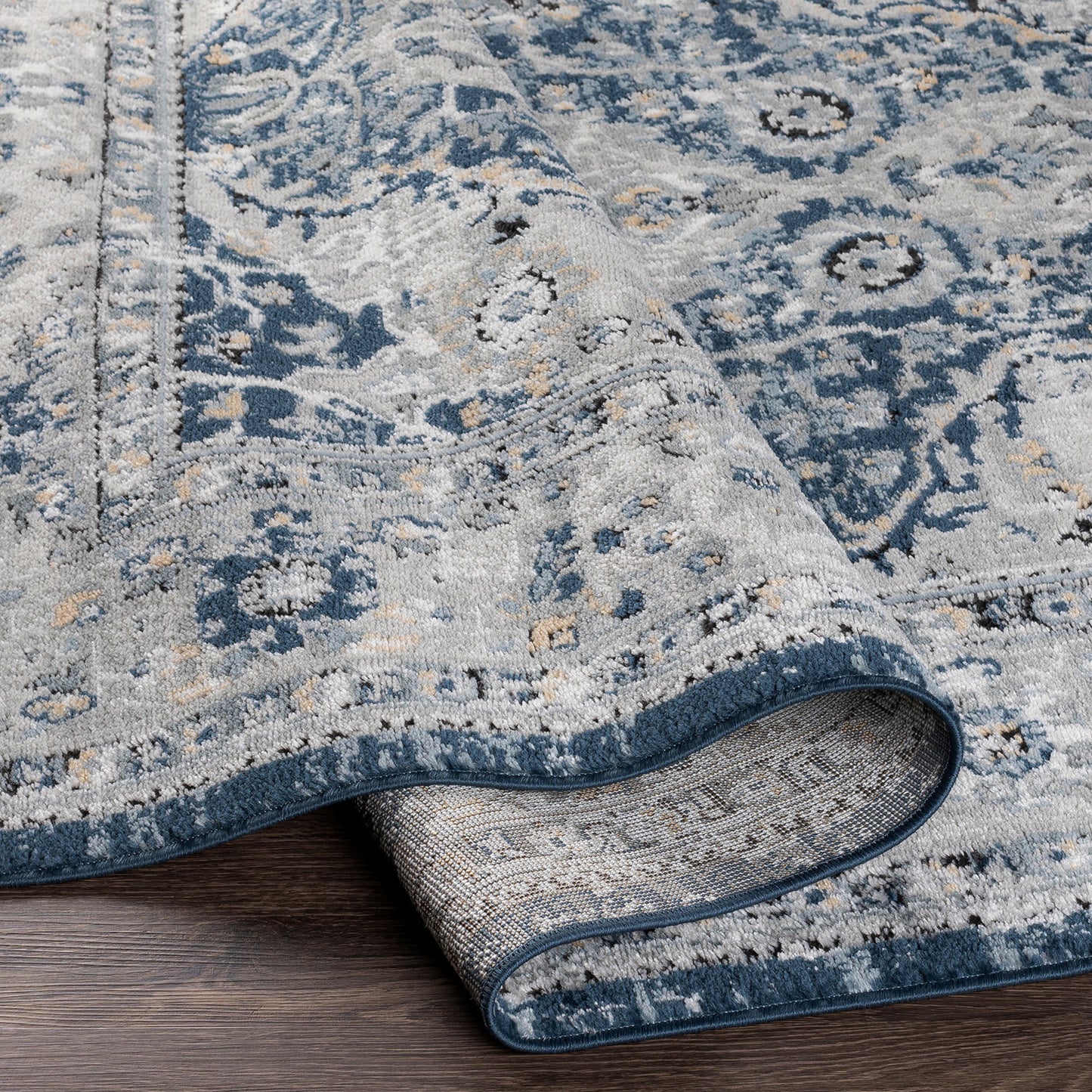 Jolie Blue Vintage Traditional Boho Rug