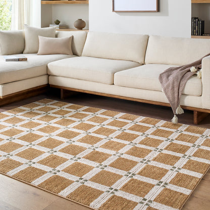 La Luna Coffee Brown Modern Graphic Rug