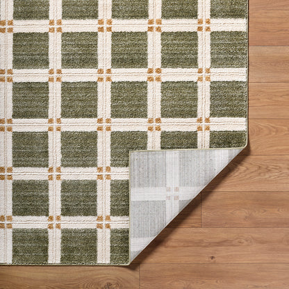 La Luna Green Modern Graphic Rug
