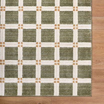 La Luna Green Modern Graphic Rug