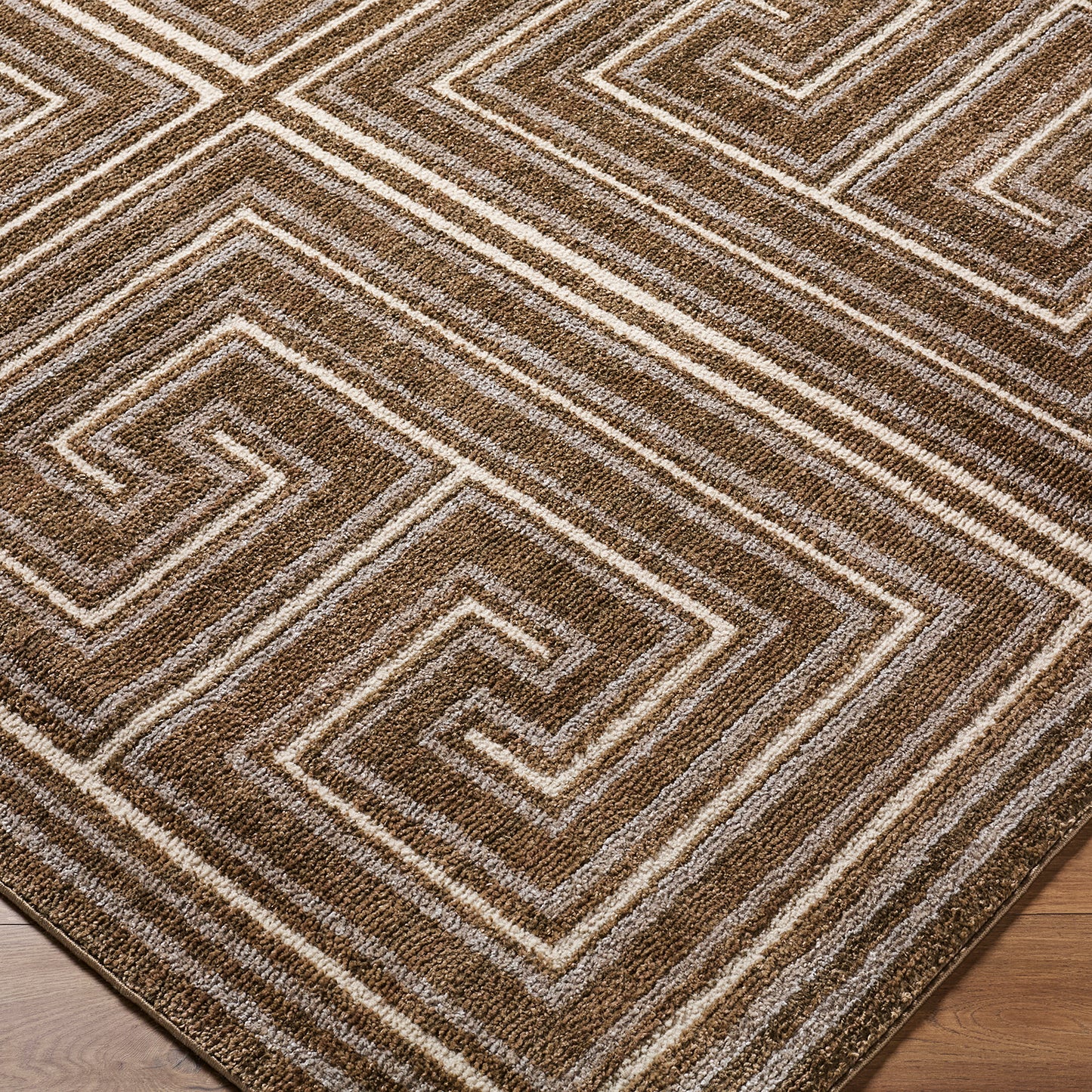 La Luna Brown Global Modern Graphic Rug