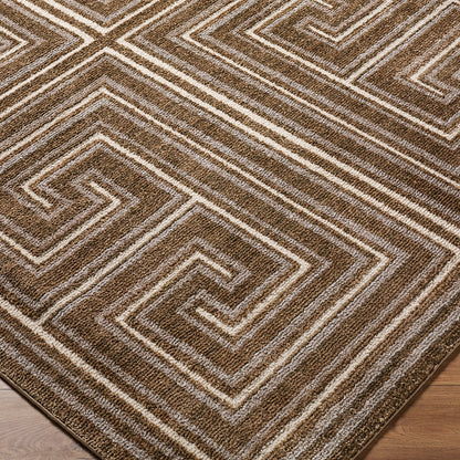 La Luna Brown Global Modern Graphic Rug