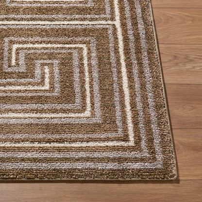 La Luna Brown Global Modern Graphic Rug