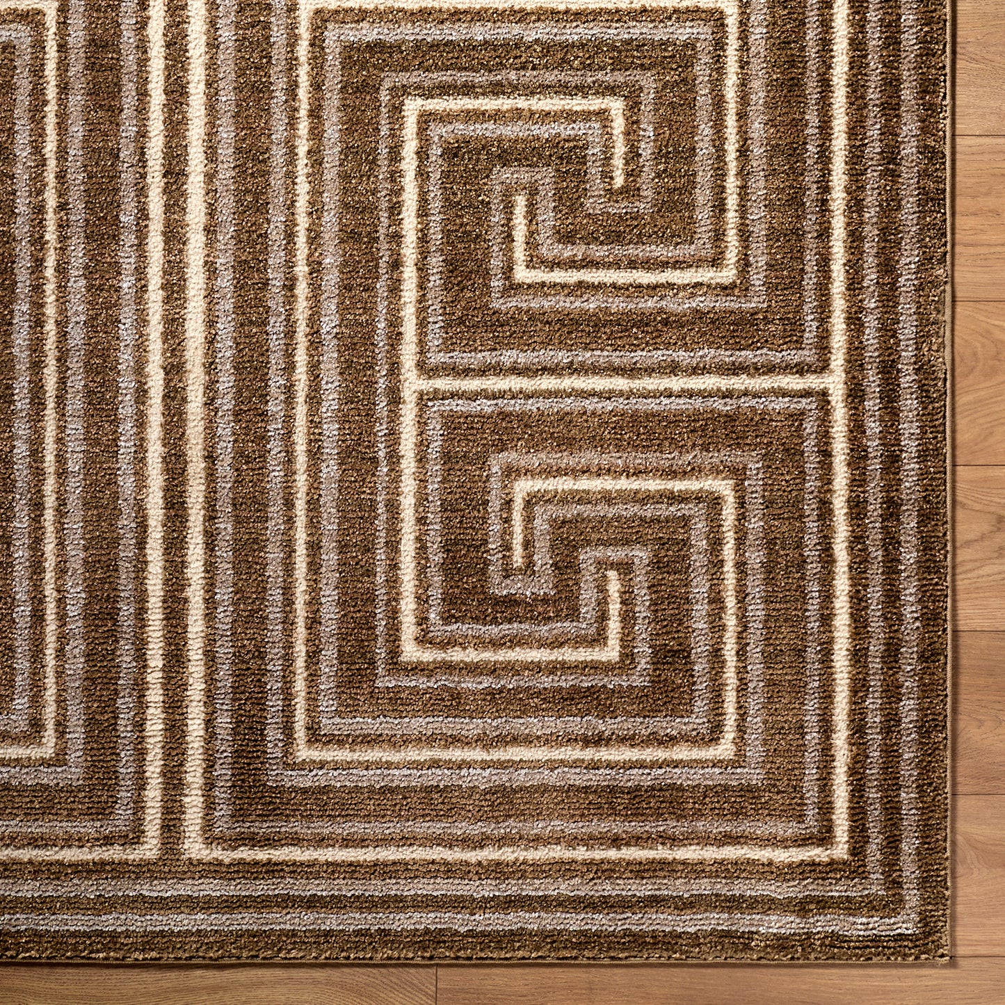 La Luna Brown Global Modern Graphic Rug