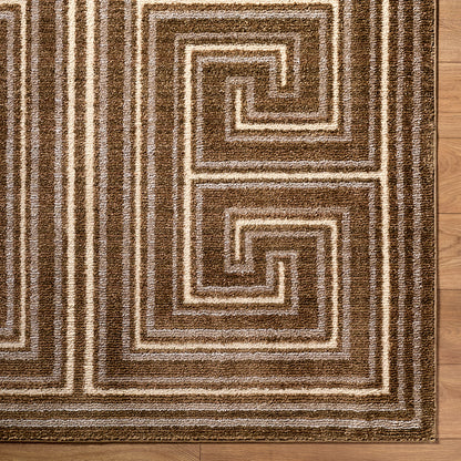 La Luna Brown Global Modern Graphic Rug