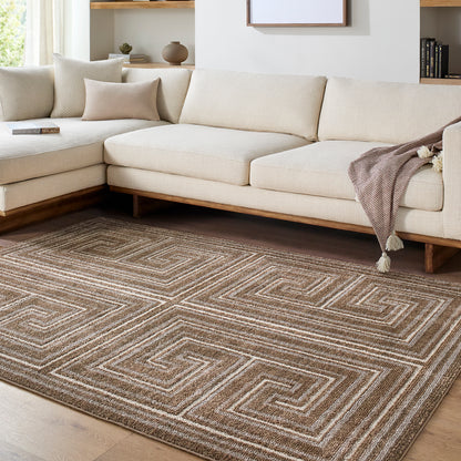 La Luna Brown Global Modern Graphic Rug