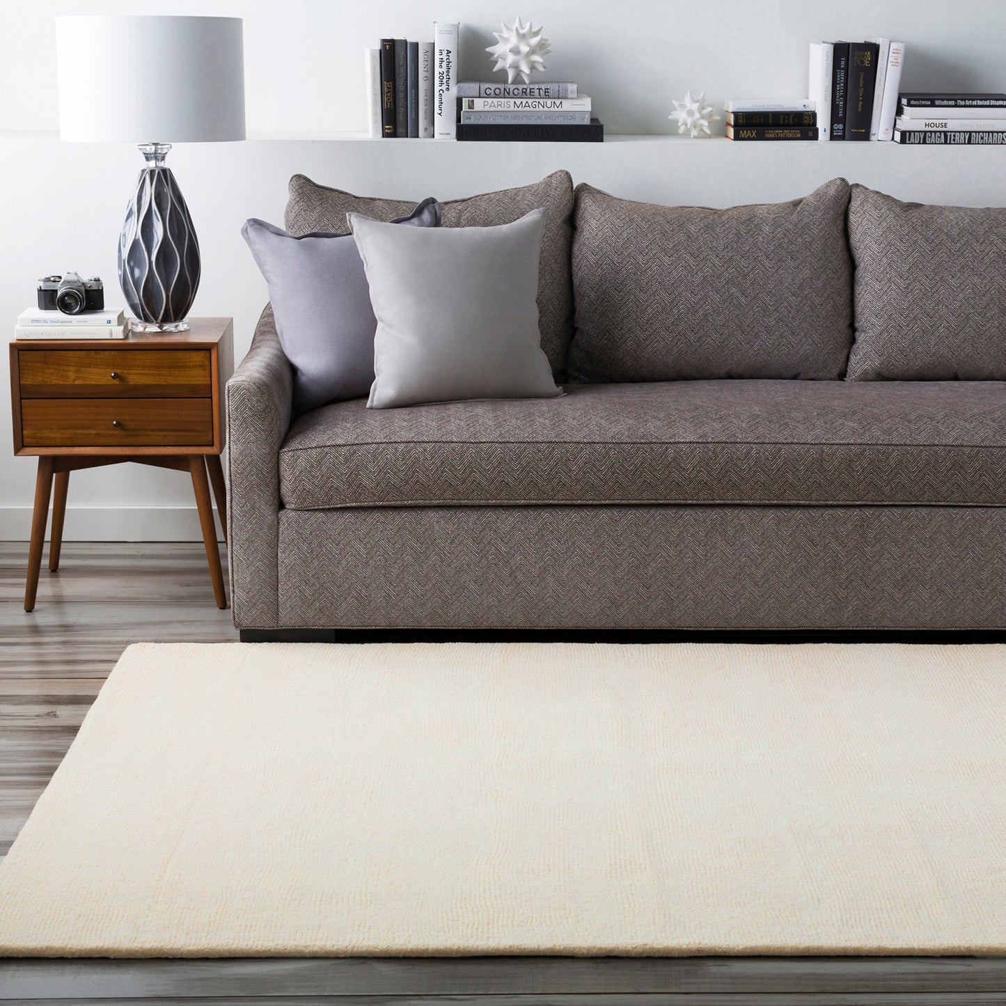 Mystique Cream Modern Wool Rug