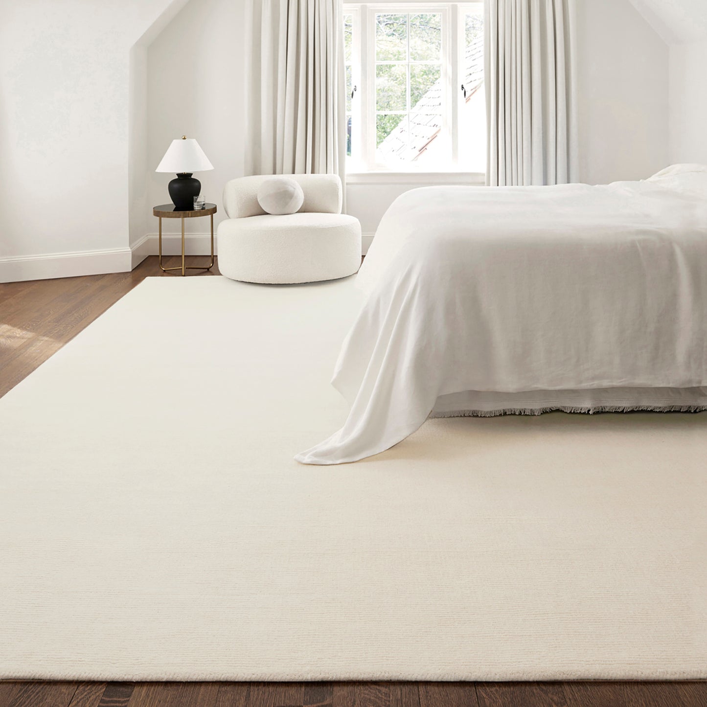 Mystique Cream Modern Wool Rug