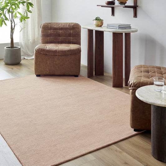 Mystique Tan Modern Wool Rug
