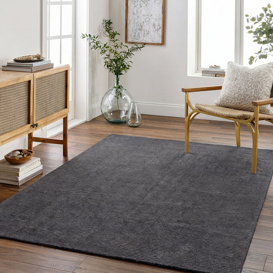 Mystique Grey Modern Wool  Rug
