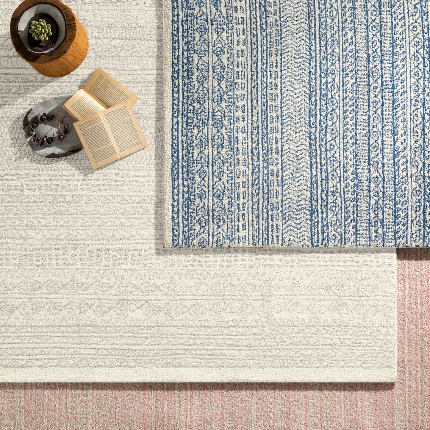 Maroc Global Cream Tribal Wool Rug