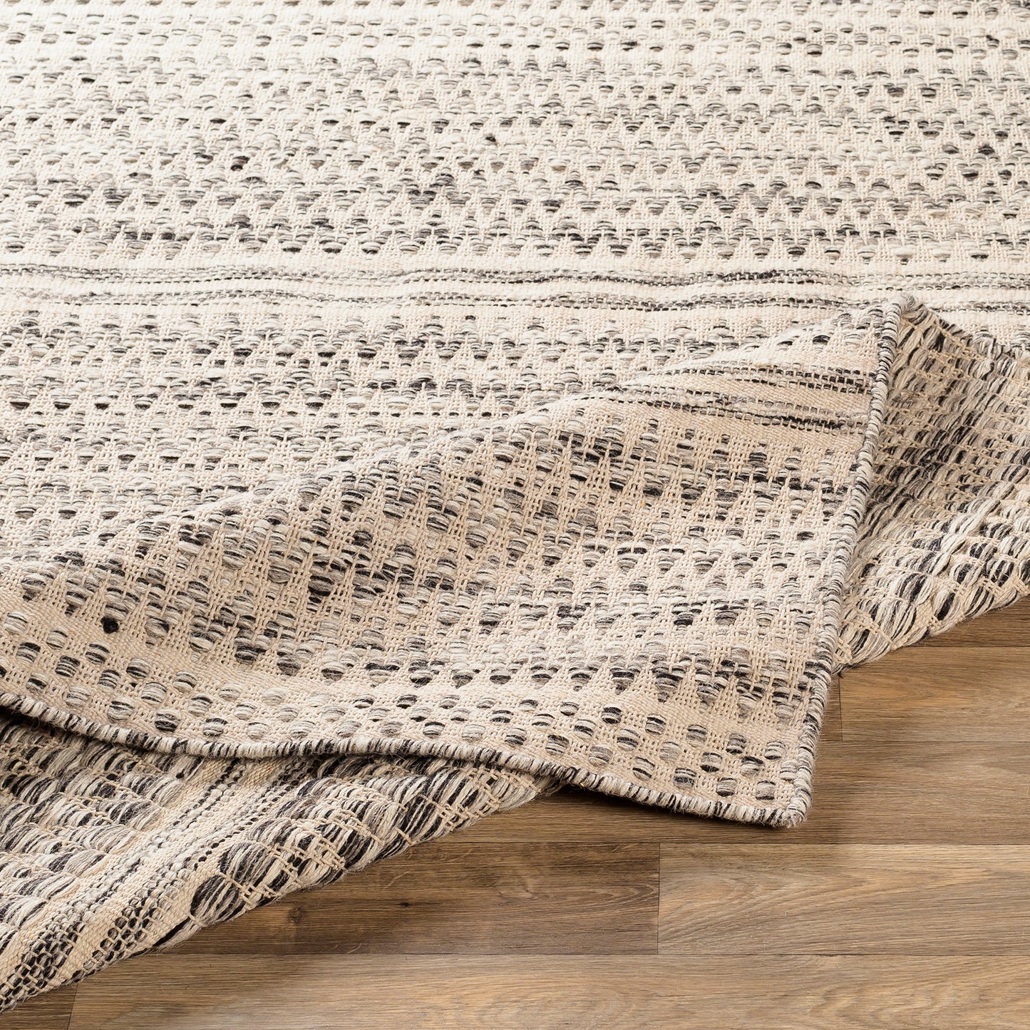Mardin Global Beige Geometric Wool Rug