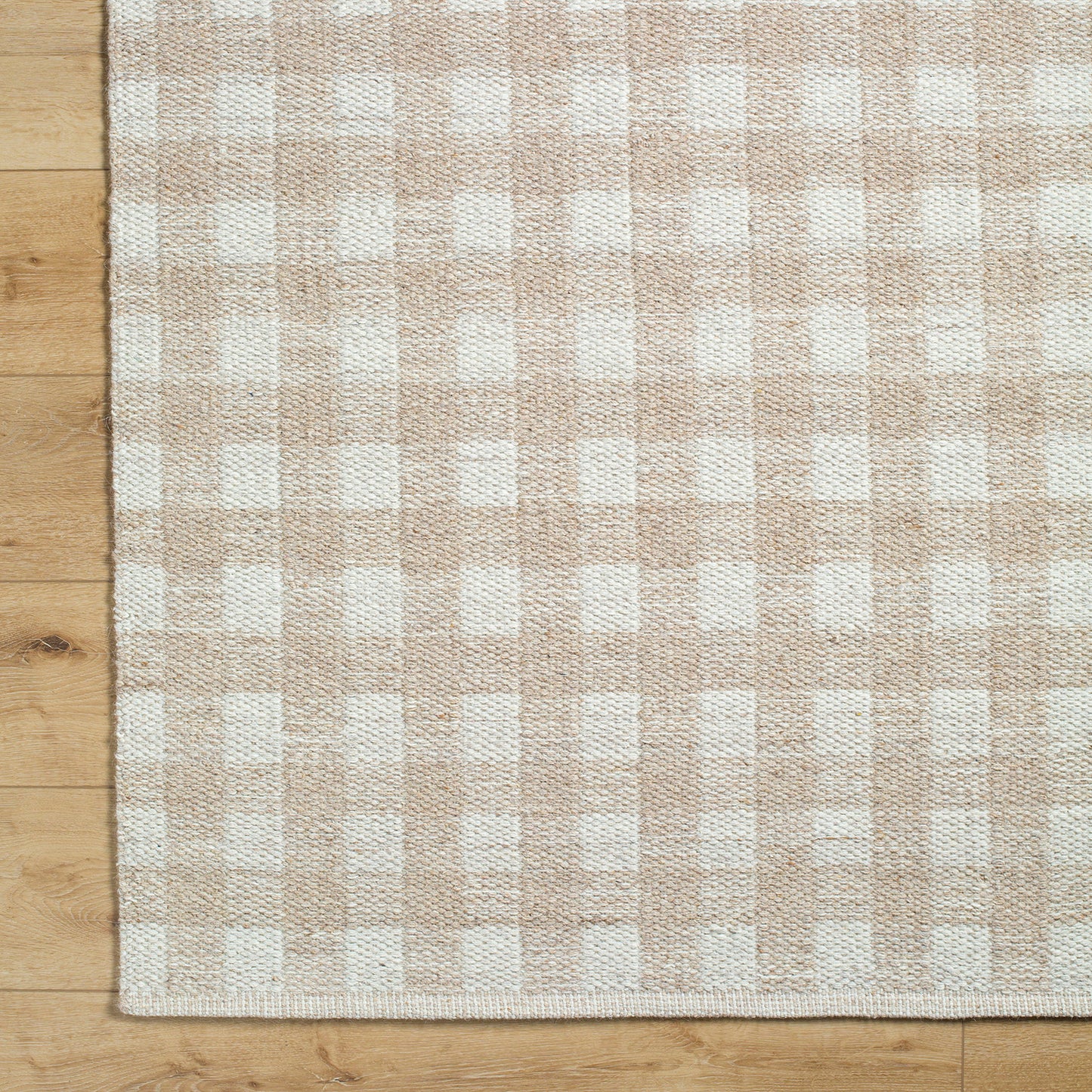 Mardin Global Beige and Cream Geometric Wool Rug