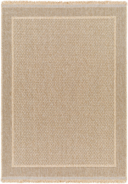 Mirage Cottage Tan Fringe Jute Look Rug