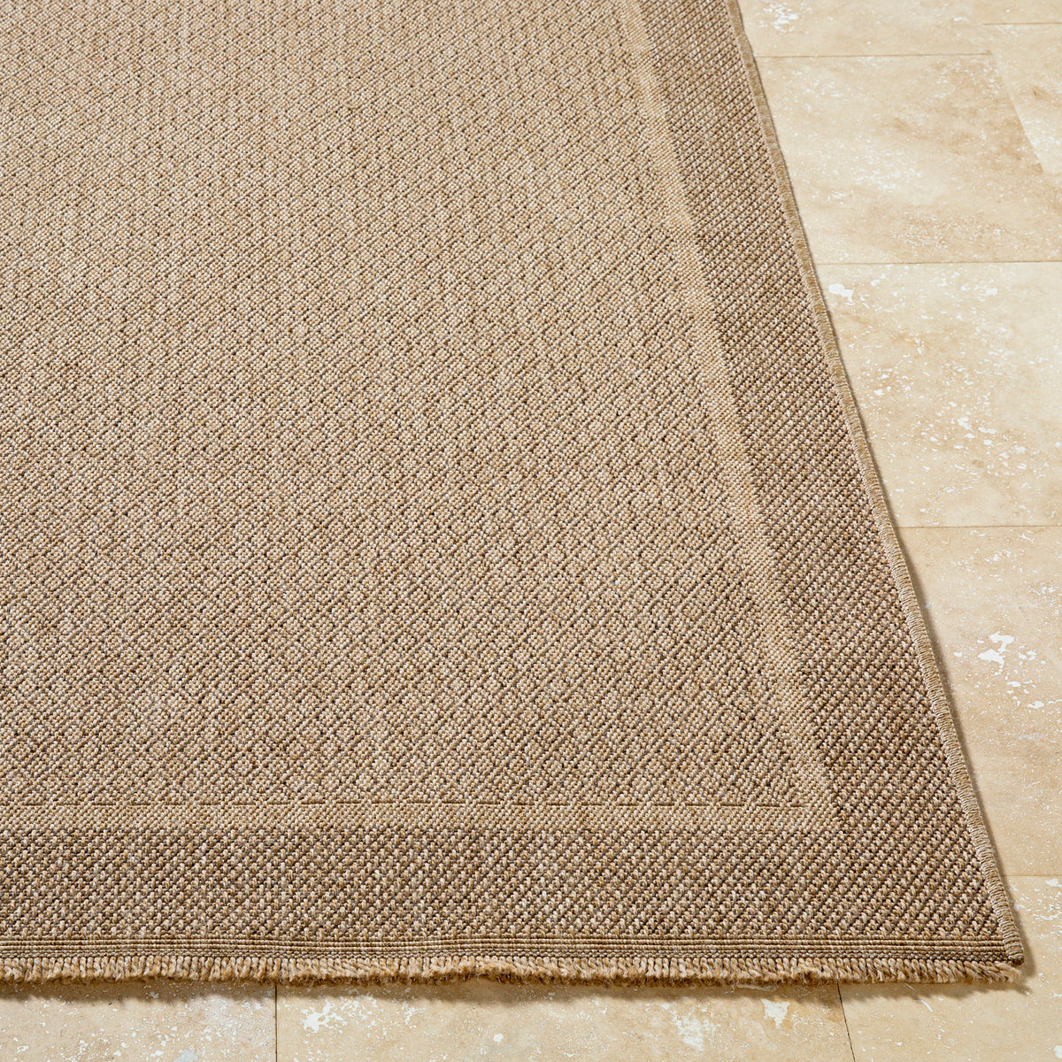 Mirage Cottage Tan Fringe Jute Look Rug