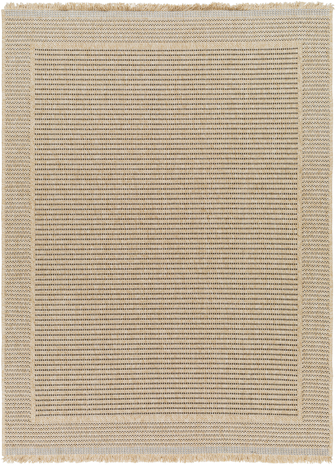 Mirage Cottage Tan Fringe Jute Look Rug