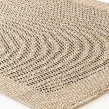 Mirage Cottage Tan Fringe Jute Look Rug
