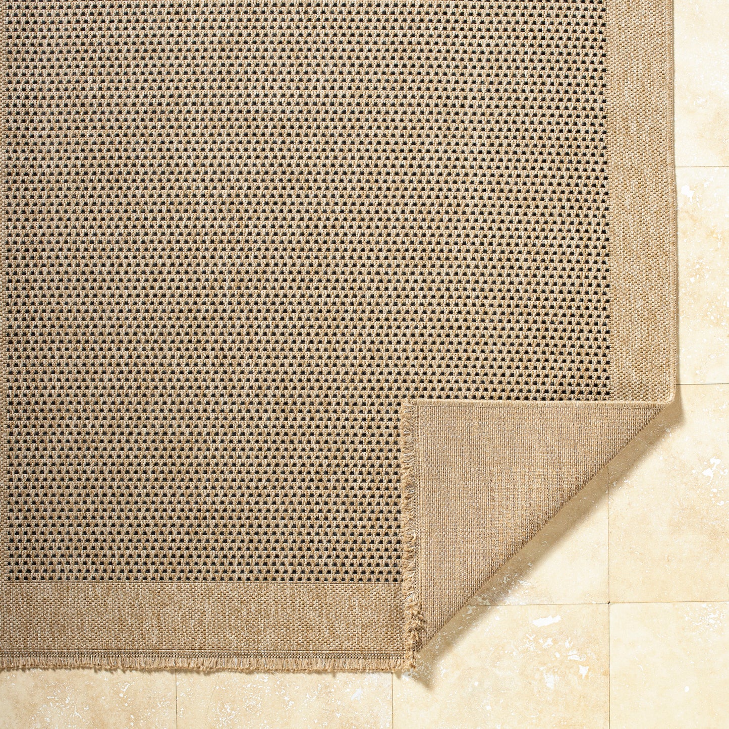 Mirage Cottage Tan Fringe Jute Look Rug