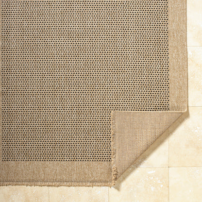 Mirage Cottage Tan Fringe Jute Look Rug