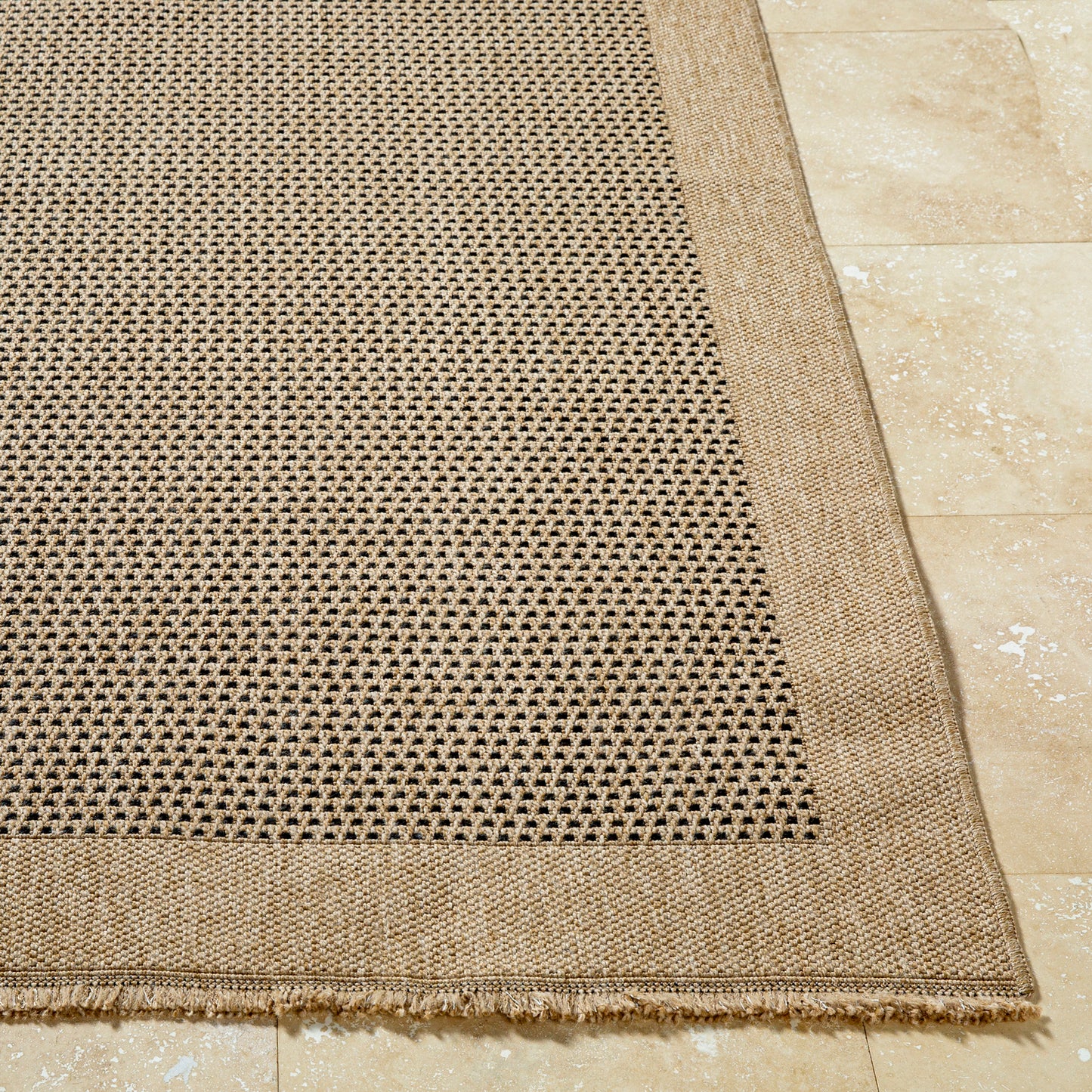 Mirage Cottage Tan Fringe Jute Look Rug