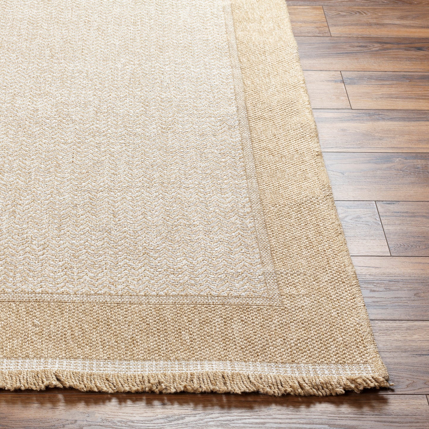 Mirage Cottage Tan Fringe Jute Look Rug