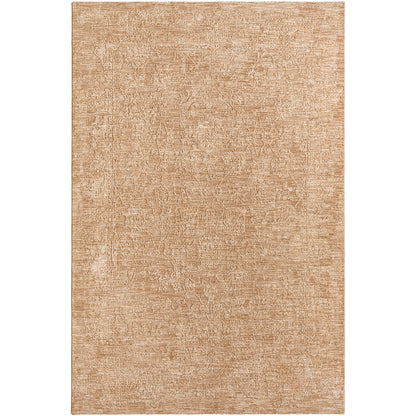 Masterpiece Beige Abstract Boho Fringe Rug