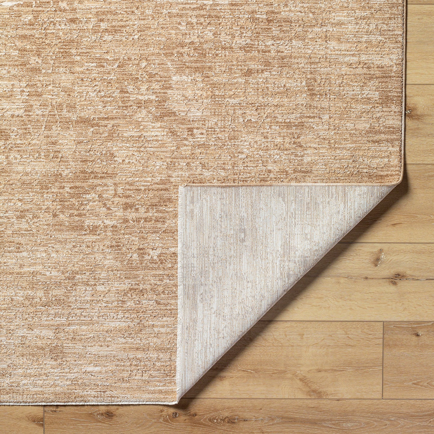 Masterpiece Beige Abstract Boho Fringe Rug