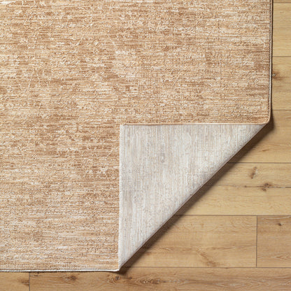 Masterpiece Beige Abstract Boho Fringe Rug
