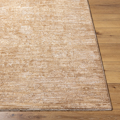 Masterpiece Beige Abstract Boho Fringe Rug