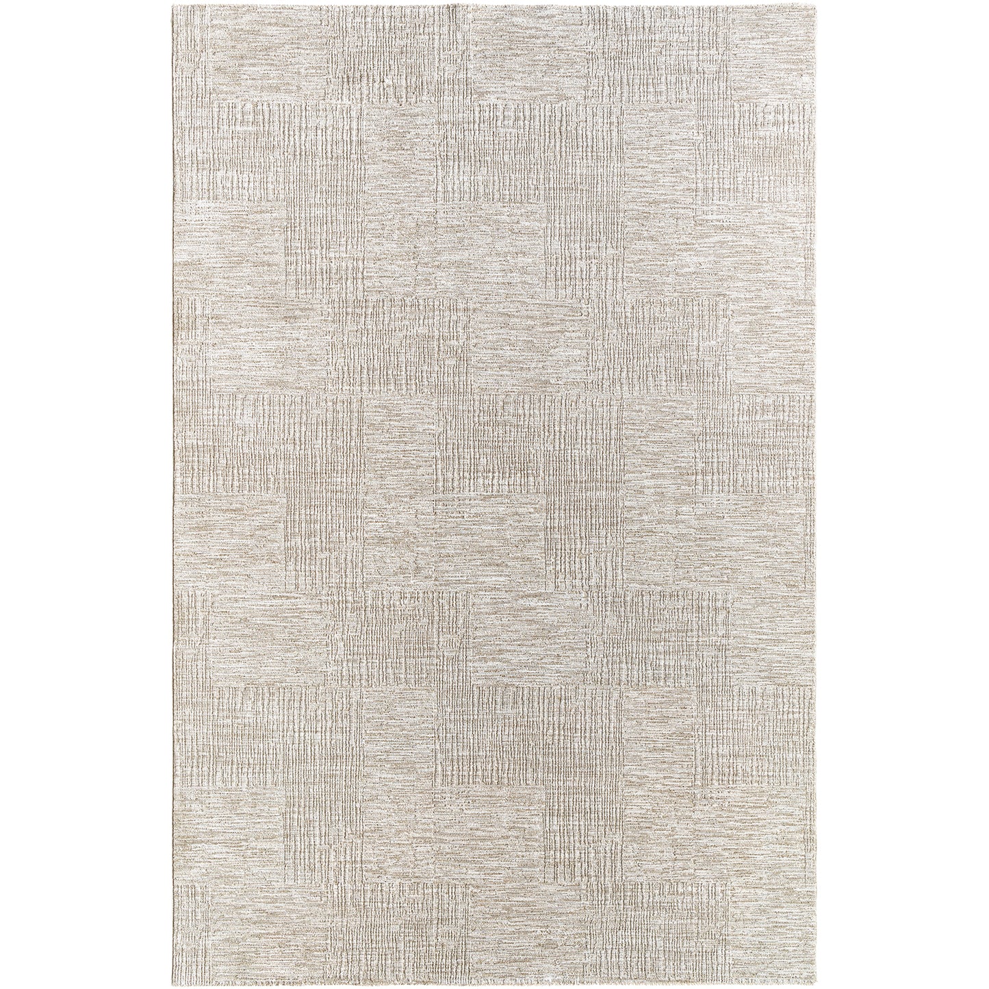 Masterpiece Grey Modern Abstract Fringe Rug