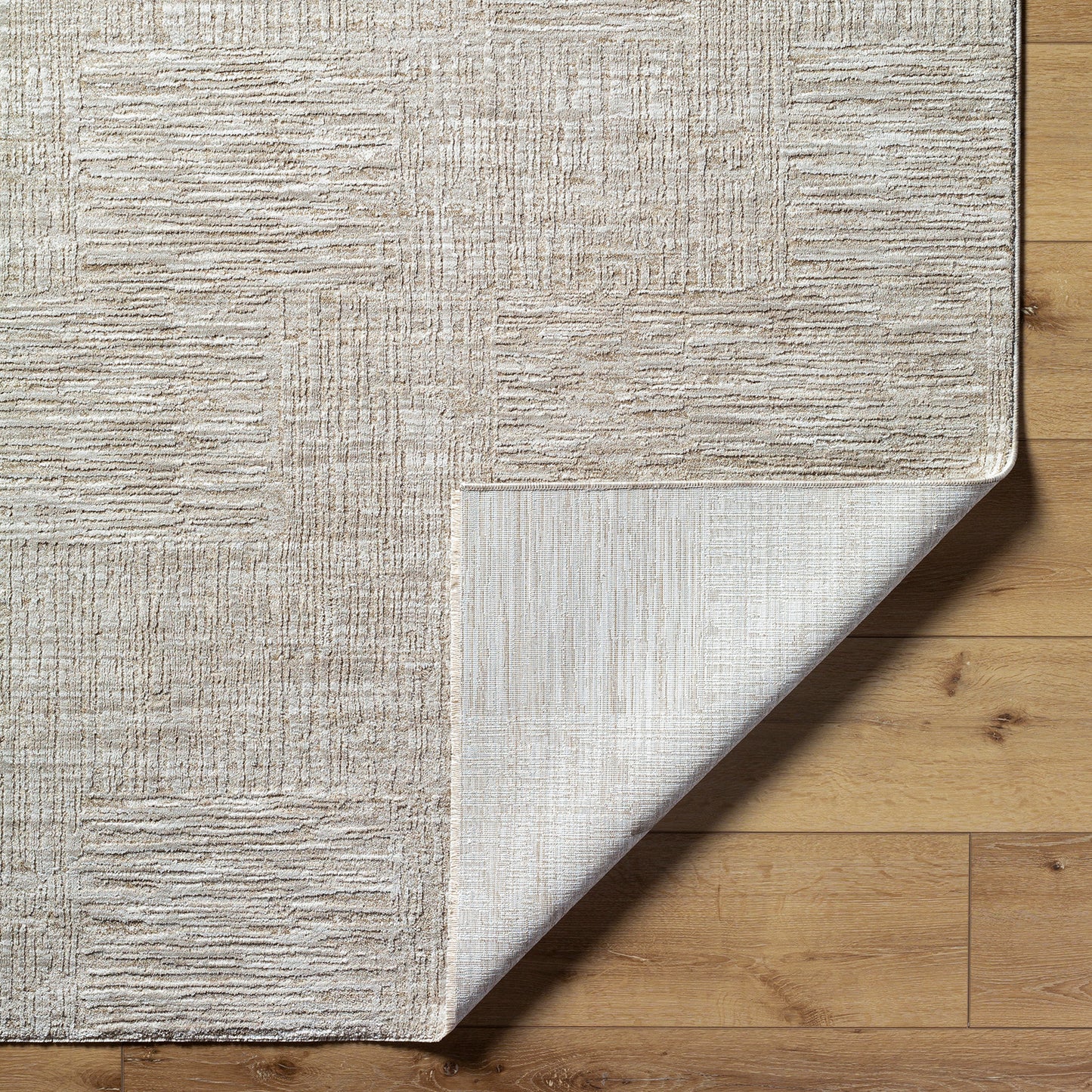 Masterpiece Grey Modern Abstract Fringe Rug
