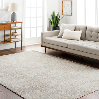 Masterpiece Grey Modern Abstract Fringe Rug