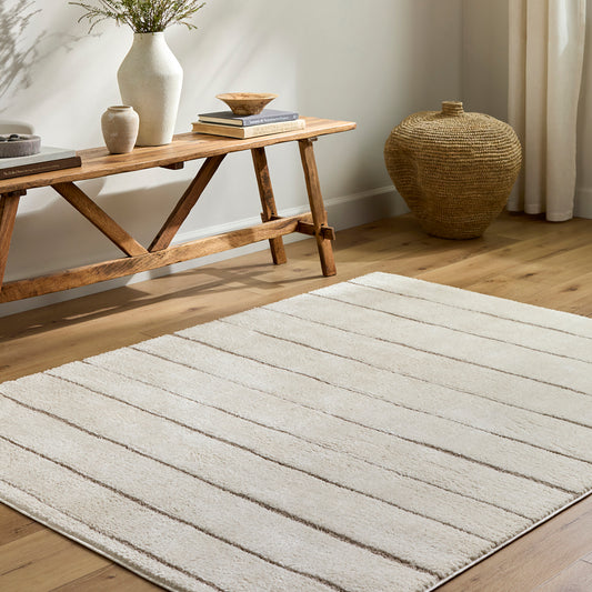 Cascade Our PNW Home Cream Modern High Pile Rug
