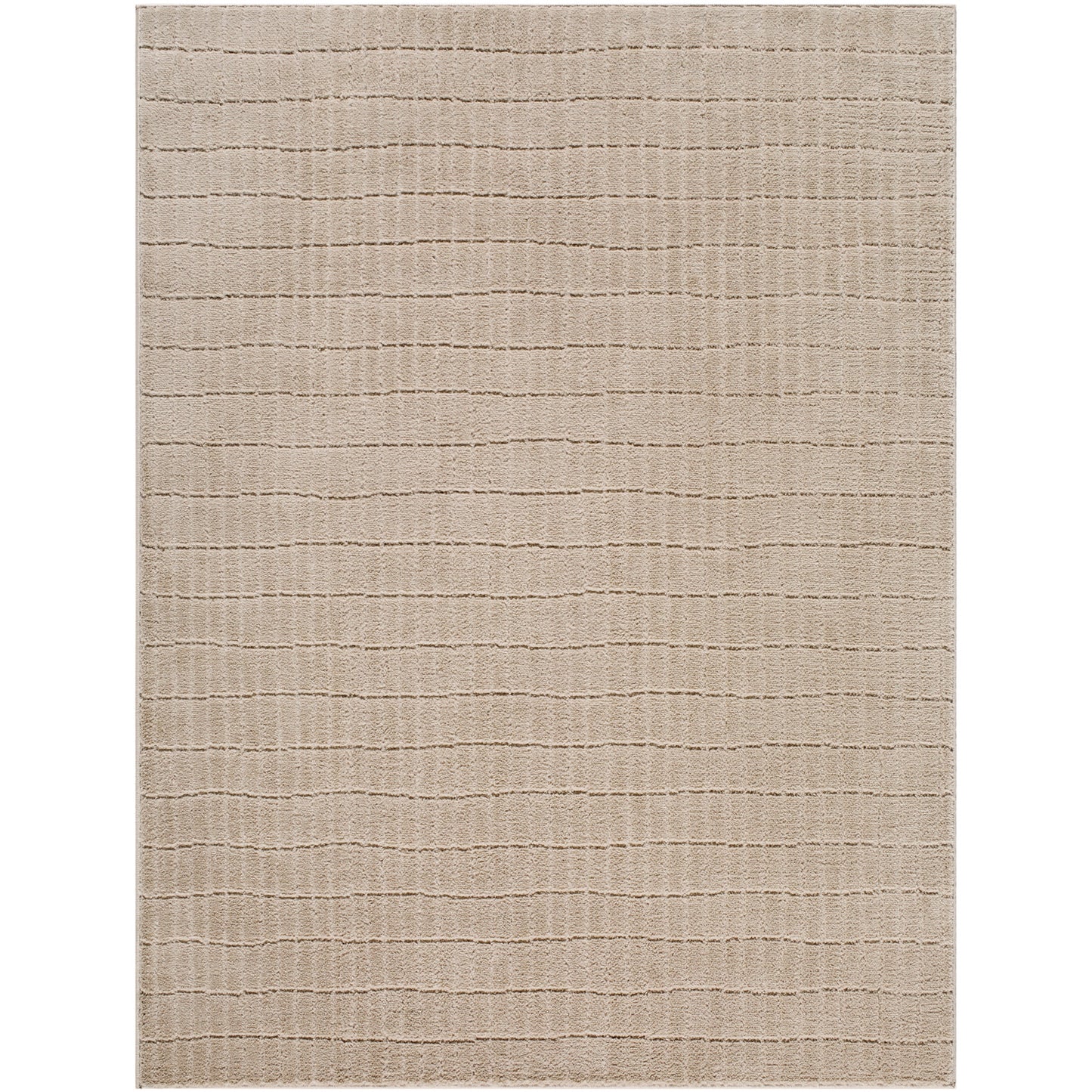 Cascade Our PNW Home Tan Modern High Pile Rug
