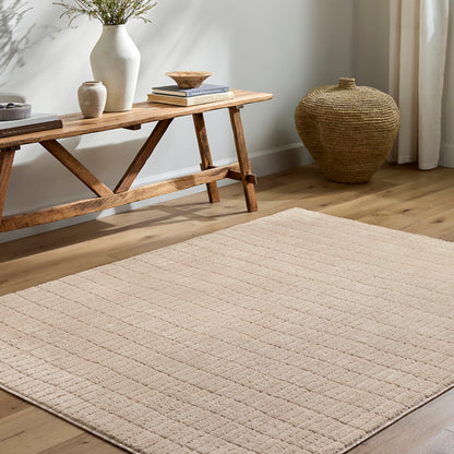 Cascade Our PNW Home Tan Modern High Pile Rug