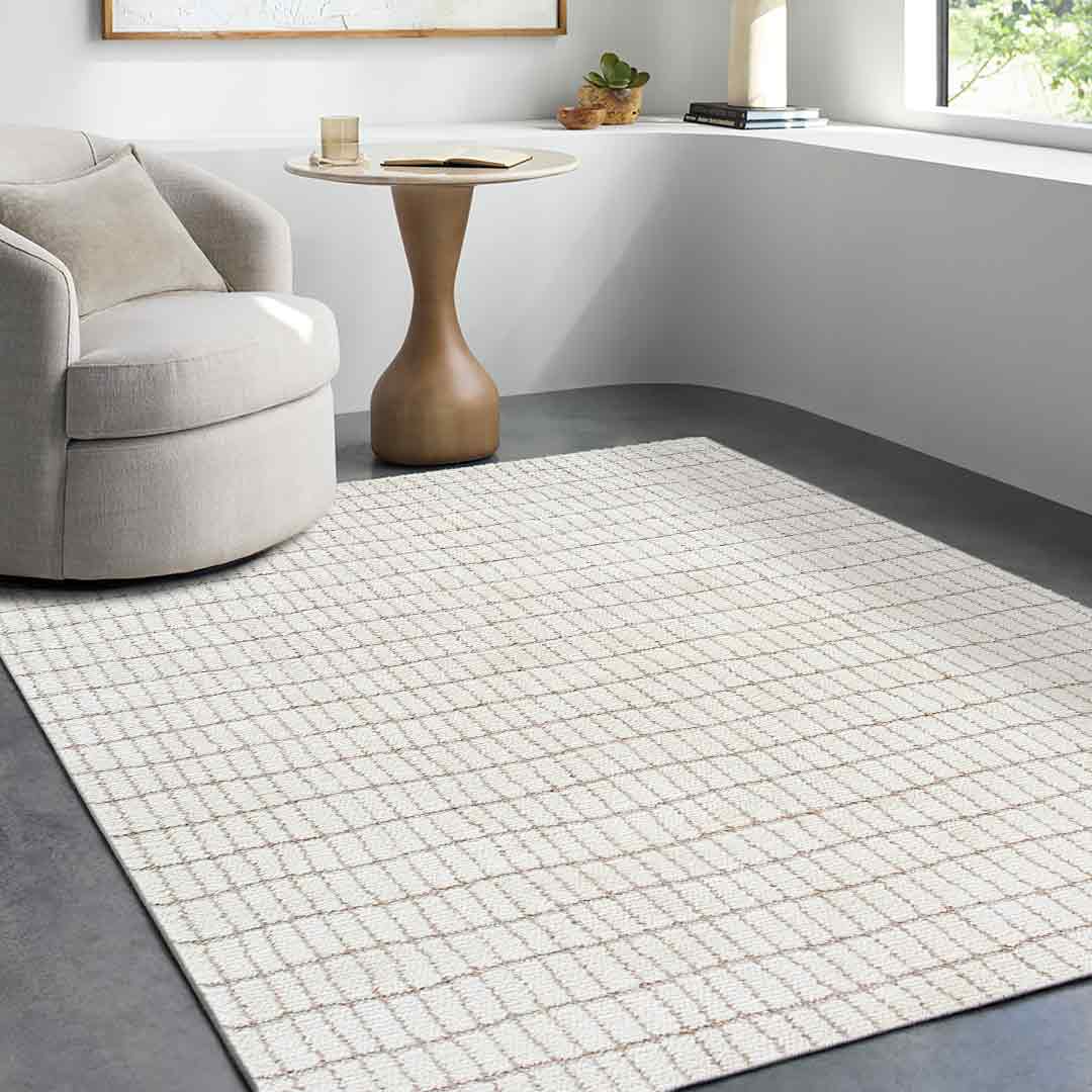 Cascade Our PNW Home Cream Modern High Pile Rug