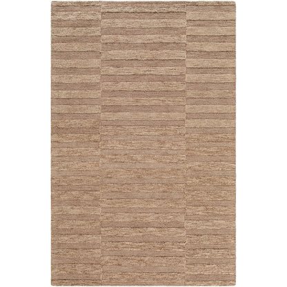 Idaho Brown Stripe Modern Wool Rug