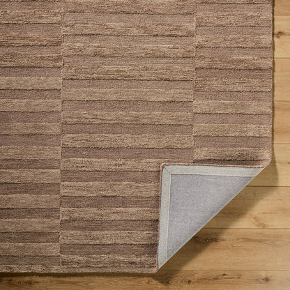 Idaho Brown Stripe Modern Wool Rug
