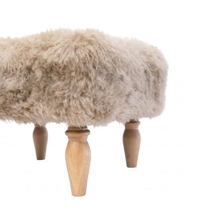 Shearling Lambskin Champagne Stool