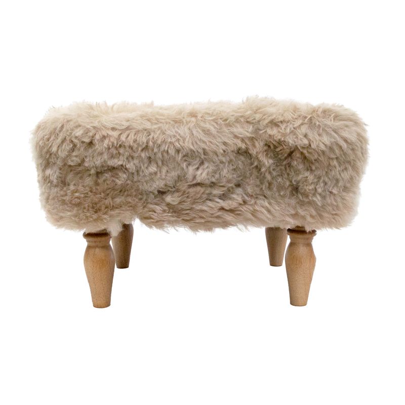 Shearling Lambskin Champagne Stool