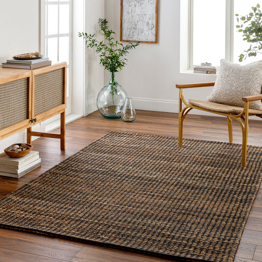 Priya Brown Modern Jute and Wool Rug
