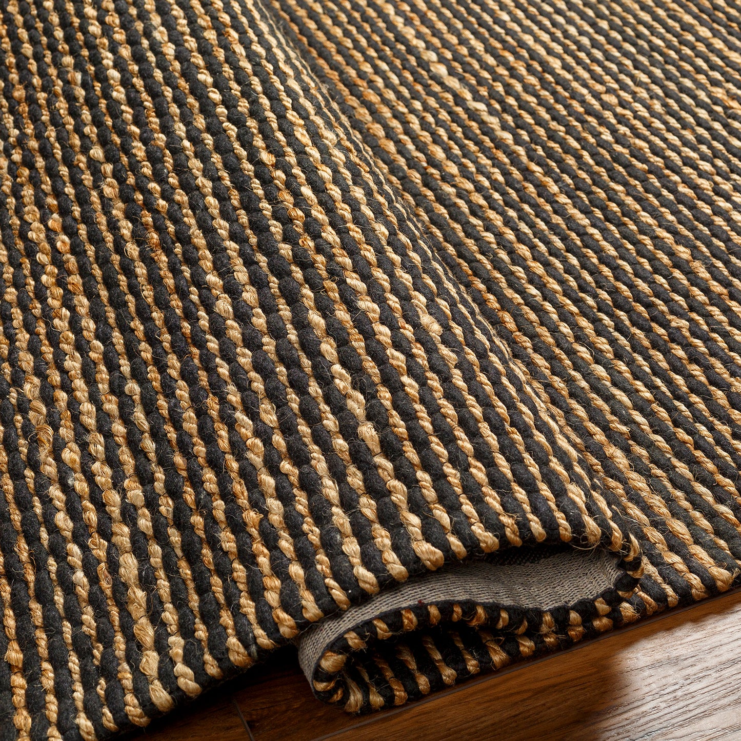 Priya Brown Modern Jute and Wool Rug