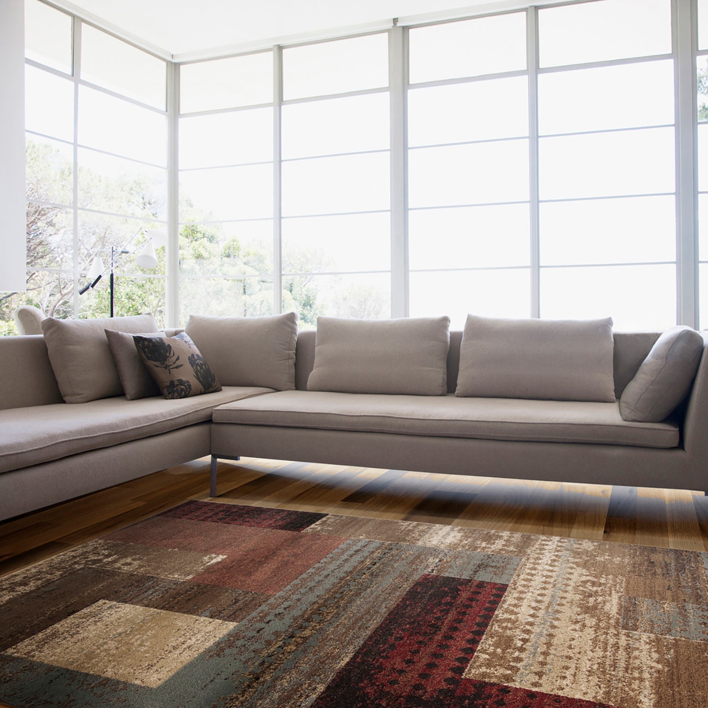 Riley Multicolour Modern Graphic Rug