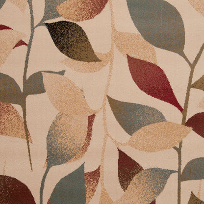 Riley Beige and Red Modern Graphic Rug