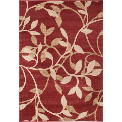 Riley Red and Beige Modern Graphic Rug